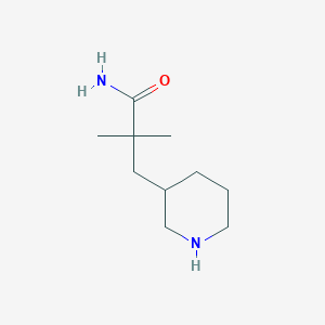 B2702026 2,2-Dimethyl-3-(piperidin-3-yl)propanamide CAS No. 1820647-84-4