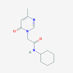 molecular formula C13H19N3O2 B2702030 N-cyclohexyl-2-(4-methyl-6-oxopyrimidin-1(6H)-yl)acetamide CAS No. 1209204-03-4