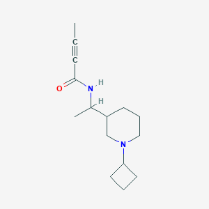 molecular formula C15H24N2O B2702043 N-[1-(1-Cyclobutylpiperidin-3-yl)ethyl]but-2-ynamide CAS No. 2411249-32-4