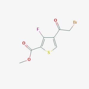 molecular formula C8H6BrFO3S B2702087 Methyl 4-(2-bromoacetyl)-3-fluorothiophene-2-carboxylate CAS No. 1821027-57-9