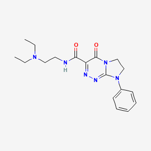 molecular formula C18H24N6O2 B2702092 N-(2-(diethylamino)ethyl)-4-oxo-8-phenyl-4,6,7,8-tetrahydroimidazo[2,1-c][1,2,4]triazine-3-carboxamide CAS No. 946335-12-2