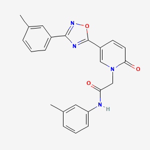 molecular formula C23H20N4O3 B2702107 N-(3-methylphenyl)-2-{5-[3-(3-methylphenyl)-1,2,4-oxadiazol-5-yl]-2-oxo-1,2-dihydropyridin-1-yl}acetamide CAS No. 1326931-83-2