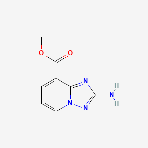 molecular formula C8H8N4O2 B2702138 Methyl 2-amino-[1,2,4]triazolo[1,5-a]pyridine-8-carboxylate CAS No. 1529065-90-4