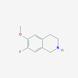 molecular formula C10H12FNO B2702148 7-Fluoro-6-methoxy-1,2,3,4-tetrahydroisoquinoline CAS No. 1046816-59-4