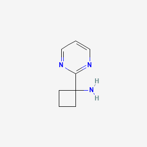 molecular formula C8H11N3 B2702349 1-(Pyrimidin-2-yl)cyclobutan-1-amine CAS No. 1782058-56-3