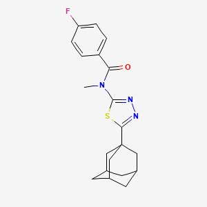 molecular formula C20H22FN3OS B2702354 N-[5-(adamantan-1-yl)-1,3,4-thiadiazol-2-yl]-4-fluoro-N-methylbenzamide CAS No. 392321-17-4