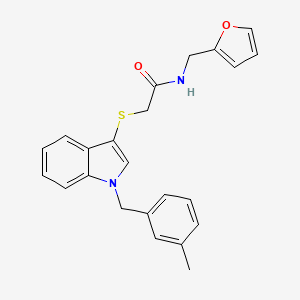 B2702356 N-(furan-2-ylmethyl)-2-((1-(3-methylbenzyl)-1H-indol-3-yl)thio)acetamide CAS No. 681275-97-8