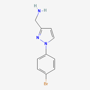 molecular formula C10H10BrN3 B2702415 [1-(4-bromophenyl)-1H-pyrazol-3-yl]methanamine CAS No. 1472723-59-3