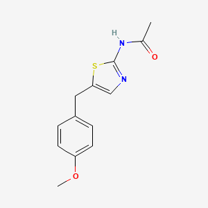 molecular formula C13H14N2O2S B2702476 N-{5-[(4-methoxyphenyl)methyl]-1,3-thiazol-2-yl}acetamide CAS No. 304895-16-7