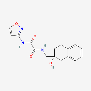 molecular formula C16H17N3O4 B2702482 N'-[(2-hydroxy-1,2,3,4-tetrahydronaphthalen-2-yl)methyl]-N-(1,2-oxazol-3-yl)ethanediamide CAS No. 1421506-73-1