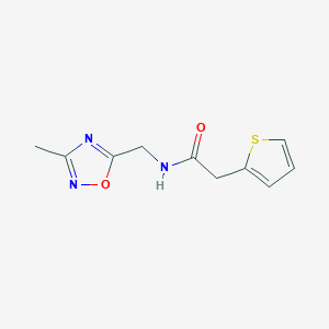 molecular formula C10H11N3O2S B2702484 N-((3-methyl-1,2,4-oxadiazol-5-yl)methyl)-2-(thiophen-2-yl)acetamide CAS No. 1206987-52-1