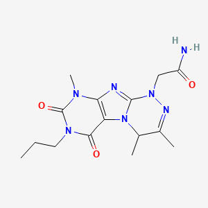 2-(3,4,9-trimethyl-6,8-dioxo-7-propyl-5,7,9-trihydro-4H-1,2,4-triazino[4,3-h]p urinyl)acetamide
