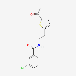 N-(2-(5-acetylthiophen-2-yl)ethyl)-3-chlorobenzamide