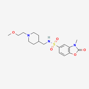 N-((1-(2-methoxyethyl)piperidin-4-yl)methyl)-3-methyl-2-oxo-2,3-dihydrobenzo[d]oxazole-5-sulfonamide