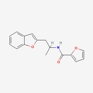 molecular formula C16H15NO3 B2702500 N-[1-(1-benzofuran-2-yl)propan-2-yl]furan-2-carboxamide CAS No. 2034558-22-8