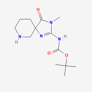 tert-Butyl N-[3-methyl-4-oxo-1,3,7-triazaspiro[4.5]decan-2-ylidene]carbamate