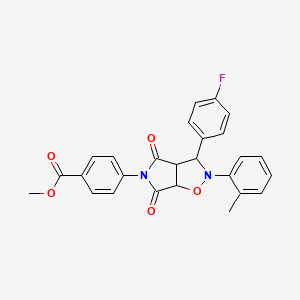 methyl 4-[3-(4-fluorophenyl)-2-(2-methylphenyl)-4,6-dioxohexahydro-5H-pyrrolo[3,4-d]isoxazol-5-yl]benzoate