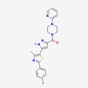 (3-(2-(4-fluorophenyl)-4-methylthiazol-5-yl)-1H-pyrazol-5-yl)(4-(pyridin-2-yl)piperazin-1-yl)methanone