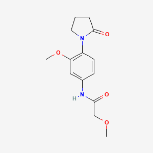 2-methoxy-N-(3-methoxy-4-(2-oxopyrrolidin-1-yl)phenyl)acetamide