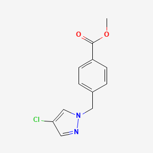 molecular formula C12H11ClN2O2 B2702550 methyl 4-[(4-chloro-1H-pyrazol-1-yl)methyl]benzoate CAS No. 312308-94-4
