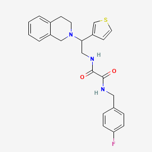 N1-(2-(3,4-dihydroisoquinolin-2(1H)-yl)-2-(thiophen-3-yl)ethyl)-N2-(4-fluorobenzyl)oxalamide