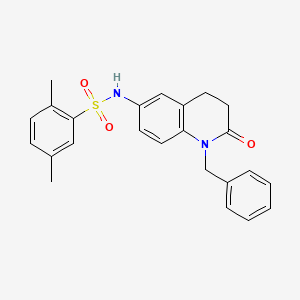 molecular formula C24H24N2O3S B2702558 N-(1-benzyl-2-oxo-1,2,3,4-tetrahydroquinolin-6-yl)-2,5-dimethylbenzene-1-sulfonamide CAS No. 951506-09-5