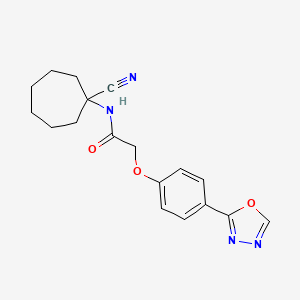 N-(1-cyanocycloheptyl)-2-[4-(1,3,4-oxadiazol-2-yl)phenoxy]acetamide
