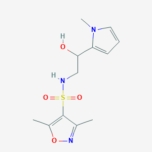 N-(2-hydroxy-2-(1-methyl-1H-pyrrol-2-yl)ethyl)-3,5-dimethylisoxazole-4-sulfonamide