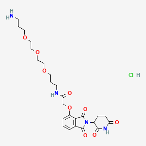 molecular formula C25H35ClN4O9 B2702562 Thalidomide 4'-oxyacetamide-alkylC1-PEG3-alkylC3-amine 