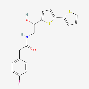 N-(2-{[2,2'-bithiophene]-5-yl}-2-hydroxyethyl)-2-(4-fluorophenyl)acetamide