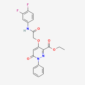 Ethyl 4-(2-((3,4-difluorophenyl)amino)-2-oxoethoxy)-6-oxo-1-phenyl-1,6-dihydropyridazine-3-carboxylate