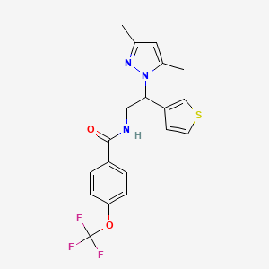 N-(2-(3,5-dimethyl-1H-pyrazol-1-yl)-2-(thiophen-3-yl)ethyl)-4-(trifluoromethoxy)benzamide