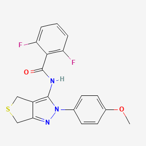 2,6-difluoro-N-[2-(4-methoxyphenyl)-4,6-dihydrothieno[3,4-c]pyrazol-3-yl]benzamide