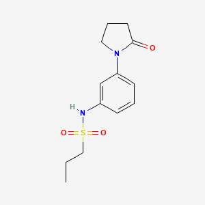 molecular formula C13H18N2O3S B2702583 N-[3-(2-oxopyrrolidin-1-yl)phenyl]propane-1-sulfonamide CAS No. 942012-91-1