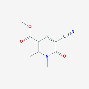 molecular formula C10H10N2O3 B2702584 Methyl 5-cyano-1,2-dimethyl-6-oxo-1,6-dihydro-3-pyridinecarboxylate CAS No. 303146-46-5