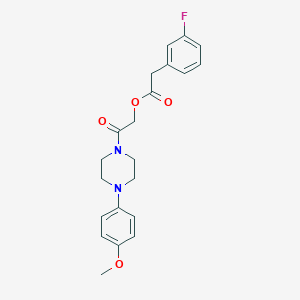 [2-[4-(4-Methoxyphenyl)piperazin-1-yl]-2-oxoethyl] 2-(3-fluorophenyl)acetate