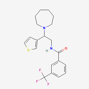 N-(2-(azepan-1-yl)-2-(thiophen-3-yl)ethyl)-3-(trifluoromethyl)benzamide