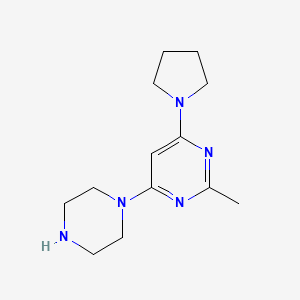 2-Methyl-4-(piperazin-1-yl)-6-(pyrrolidin-1-yl)pyrimidine