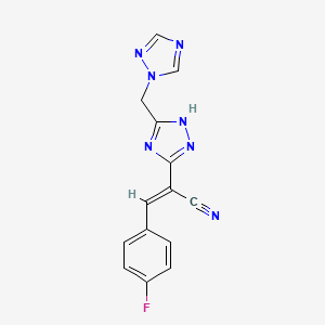 3-(4-fluorophenyl)-2-[5-(1H-1,2,4-triazol-1-ylmethyl)-1H-1,2,4-triazol-3-yl]acrylonitrile