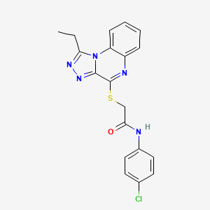 N-(4-chlorophenyl)-2-[(1-ethyl[1,2,4]triazolo[4,3-a]quinoxalin-4-yl)thio]acetamide