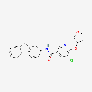 5-chloro-N-(9H-fluoren-2-yl)-6-((tetrahydrofuran-3-yl)oxy)nicotinamide