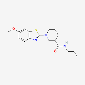 molecular formula C17H23N3O2S B2702622 1-(6-METHOXY-1,3-BENZOTHIAZOL-2-YL)-N-PROPYLPIPERIDINE-3-CARBOXAMIDE CAS No. 1421481-60-8