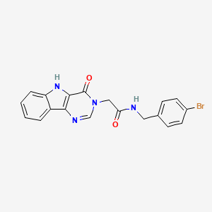 molecular formula C19H15BrN4O2 B2702631 N-[(4-bromophenyl)methyl]-2-{4-oxo-3H,4H,5H-pyrimido[5,4-b]indol-3-yl}acetamide CAS No. 1189503-69-2