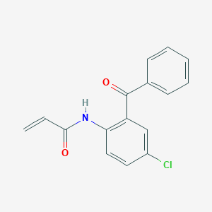molecular formula C16H12ClNO2 B2702639 N-(2-benzoyl-4-chlorophenyl)prop-2-enamide CAS No. 35290-78-9