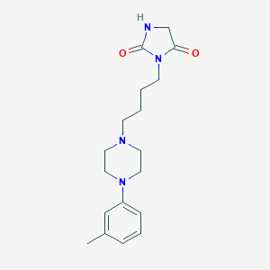 molecular formula C18H26N4O2 B027027 3-(4-(4-(3-甲基苯基)-1-哌嗪基)丁基)-2,4-咪唑烷二酮 CAS No. 104683-52-5