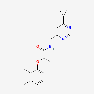 molecular formula C19H23N3O2 B2702705 N-[(6-cyclopropylpyrimidin-4-yl)methyl]-2-(2,3-dimethylphenoxy)propanamide CAS No. 2189499-38-3