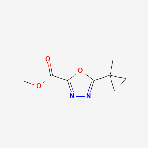 molecular formula C8H10N2O3 B2702708 Methyl 5-(1-methylcyclopropyl)-1,3,4-oxadiazole-2-carboxylate CAS No. 1858754-51-4