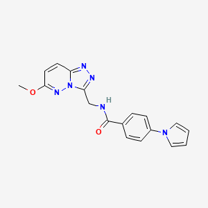 molecular formula C18H16N6O2 B2702738 N-((6-methoxy-[1,2,4]triazolo[4,3-b]pyridazin-3-yl)methyl)-4-(1H-pyrrol-1-yl)benzamide CAS No. 2034601-08-4