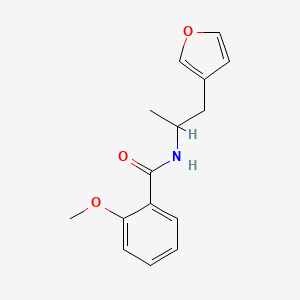 molecular formula C15H17NO3 B2702744 N-[1-(furan-3-yl)propan-2-yl]-2-methoxybenzamide CAS No. 1795487-17-0
