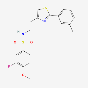 3-fluoro-4-methoxy-N-(2-(2-(m-tolyl)thiazol-4-yl)ethyl)benzenesulfonamide